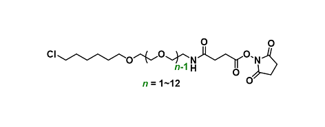 Cl-C6-PEGn-NHCO-C2-NHS